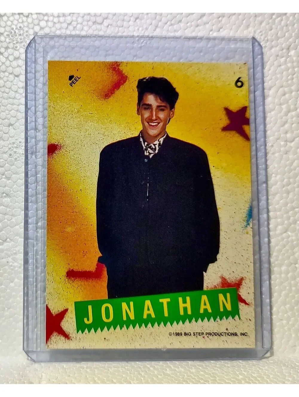 Jonathan 1989 New Kids on the Block #6 Sticker Trading Card